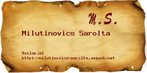 Milutinovics Sarolta névjegykártya